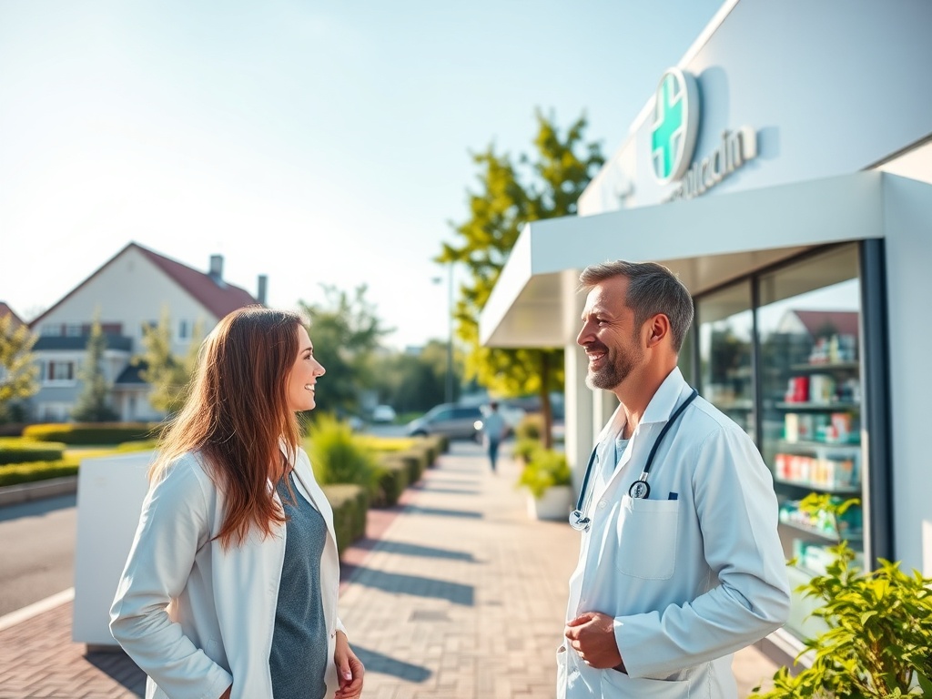 Mapa Koszalina z ikonami symbolizującymi dostępność do specjalistów NFZ, podkreślająca krótkie kolejki do kardiologa.