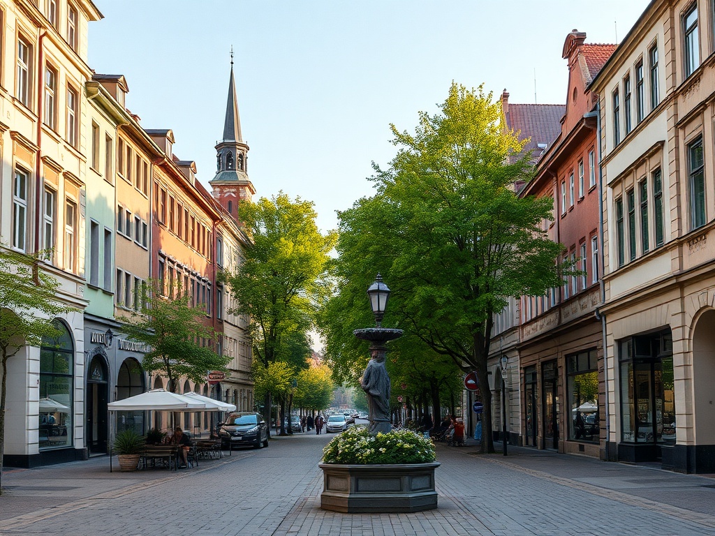 Mapa Koszalina z zaznaczonymi terenami zielonymi, symbolizująca poszukiwanie działek ROD w Koszalinie